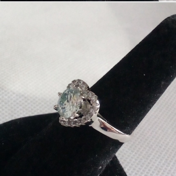 Heart Shaped Empire Set 2 Carat Moissanite Diamond Ring Size 6.5 925 SS - Picture 2 of 4